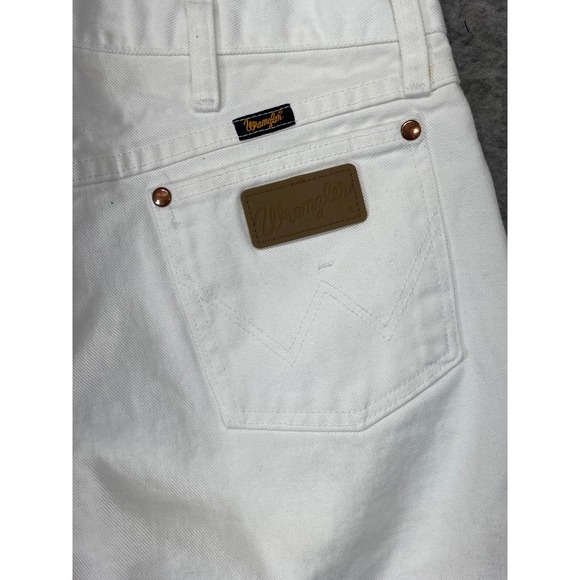 Wrangler Men's White Straight Leg Vintage Denim Jeans Size 33x32 90's - Picture 3 of 6